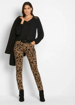 Sale Pantalón elástico estampado Mujer Pantalones