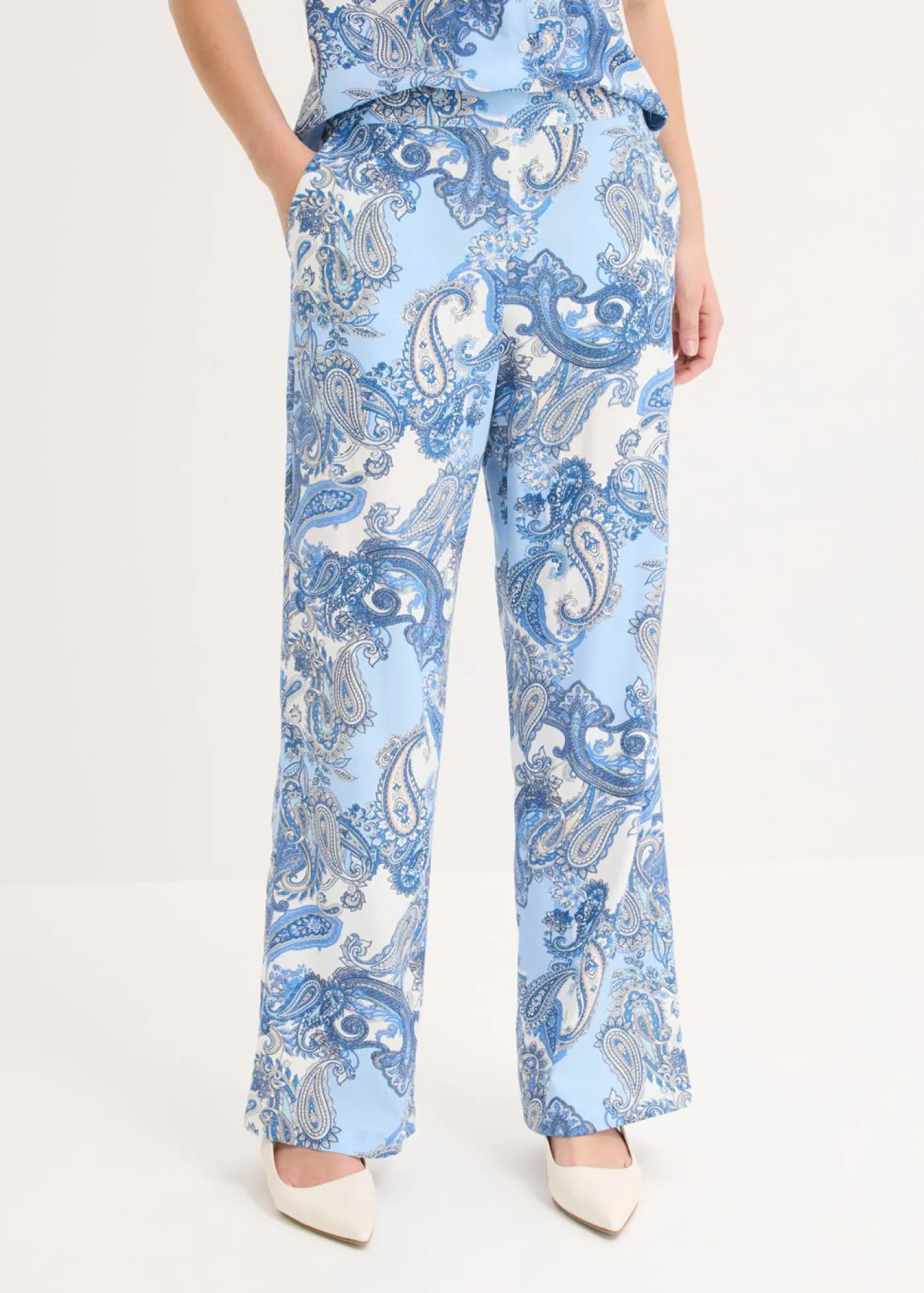 Discount Pantalón estampado de viscosa fluida Mujer Conjuntos De Ropa|Pantalones