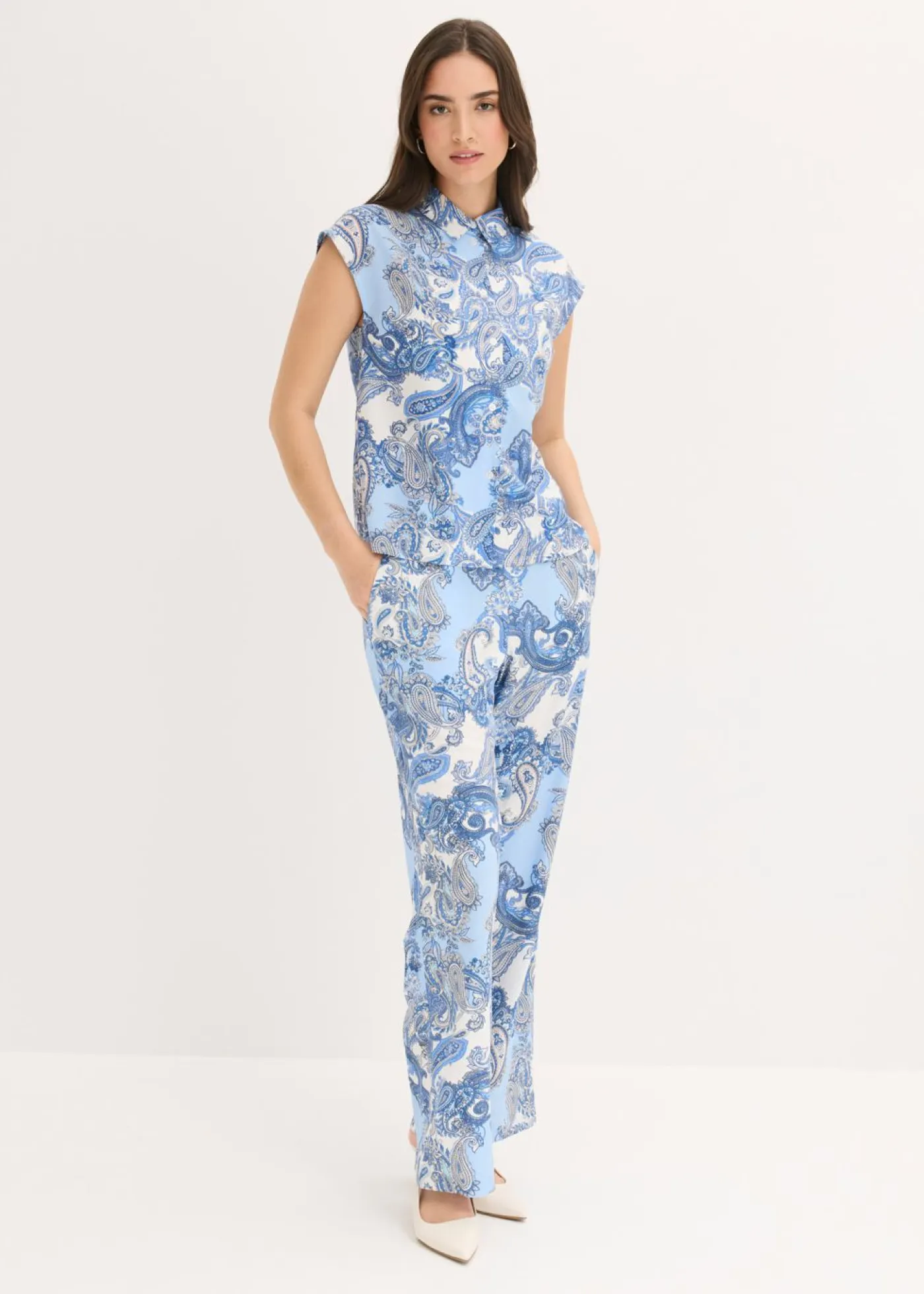 Discount Pantalón estampado de viscosa fluida Mujer Conjuntos De Ropa|Pantalones