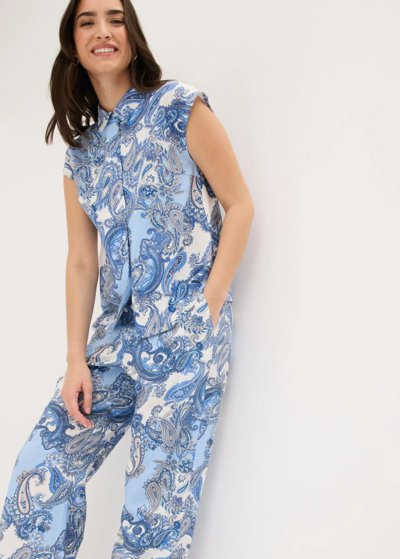 Discount Pantalón estampado de viscosa fluida Mujer Conjuntos De Ropa|Pantalones