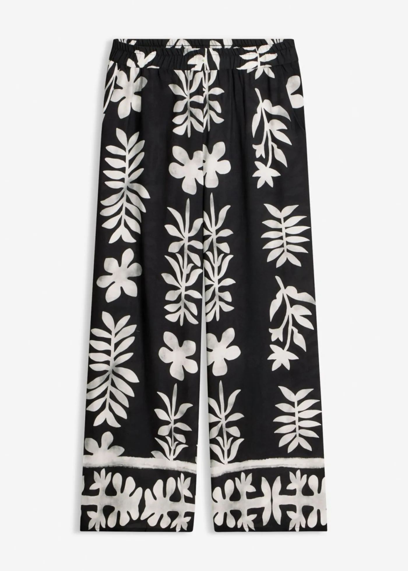 Sale Pantalón estampado de viscosa fluida Mujer Pantalones