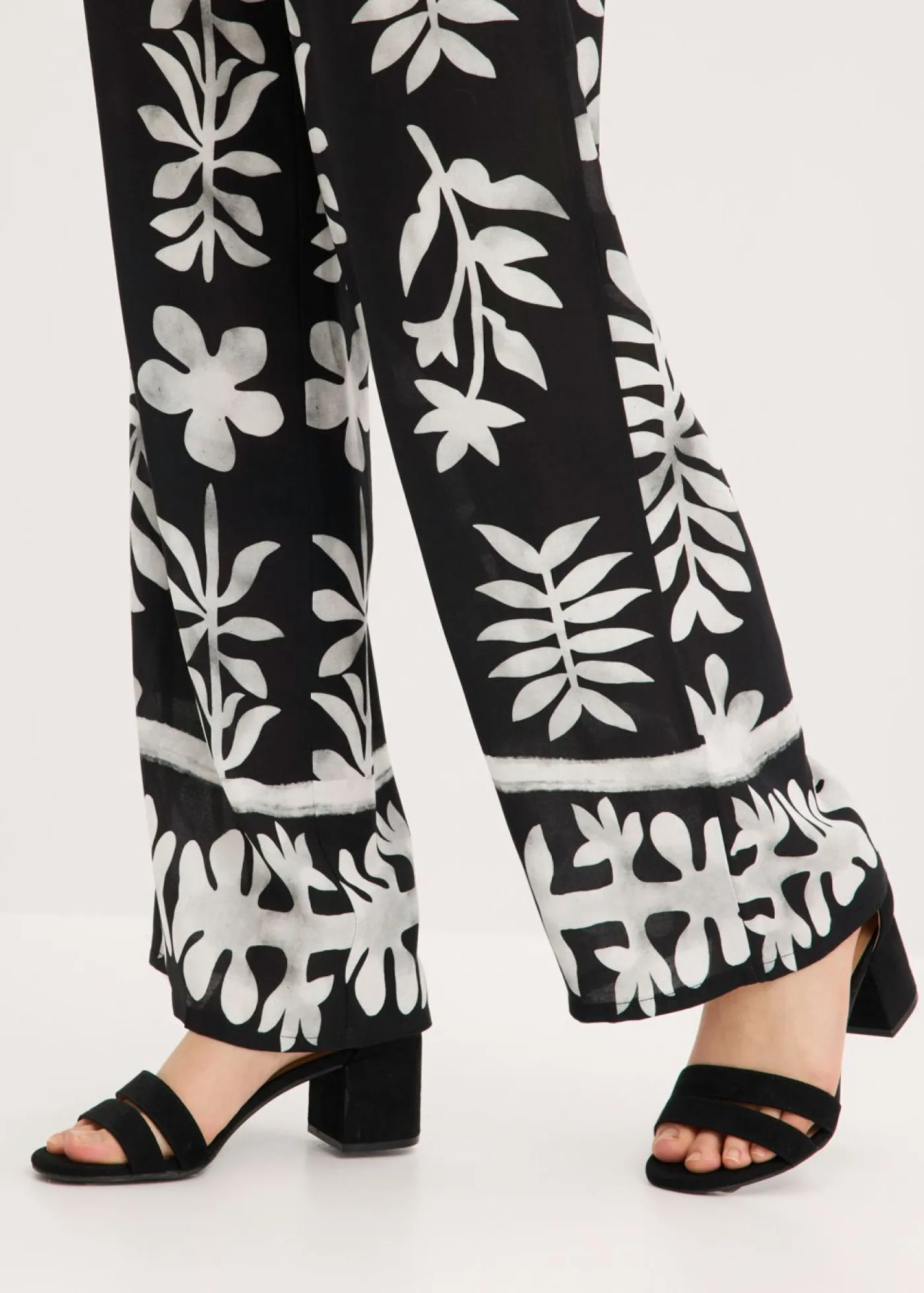 Sale Pantalón estampado de viscosa fluida Mujer Pantalones