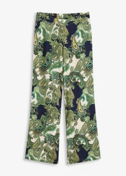 Hot Pantalón estampado de viscosa fluida Mujer Conjuntos De Ropa|Pantalones