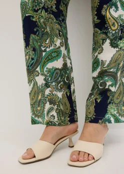 Hot Pantalón estampado de viscosa fluida Mujer Conjuntos De Ropa|Pantalones