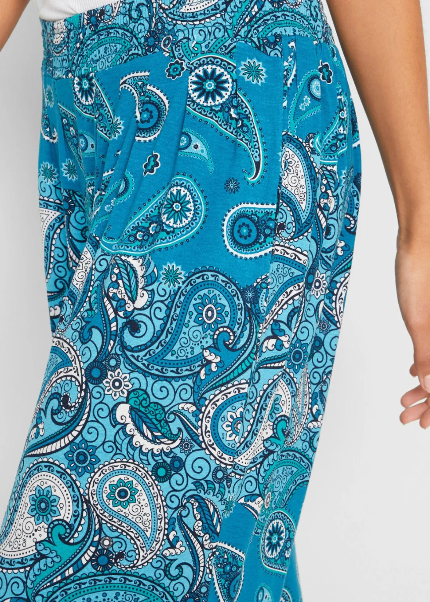 Hot Pantalón harem de punto de mezcla de viscosa fluida Mujer Pantalones
