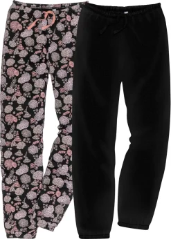 Hot Pantalón largo de pijama de algodón orgánico puro (2 unidades) Mujer Ropa Para Dormir