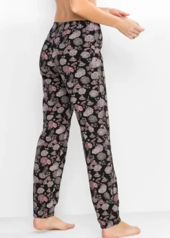 Hot Pantalón largo de pijama de algodón orgánico puro (2 unidades) Mujer Ropa Para Dormir