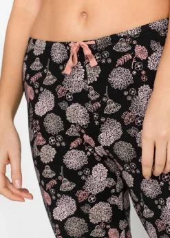 Hot Pantalón largo de pijama de algodón orgánico puro (2 unidades) Mujer Ropa Para Dormir