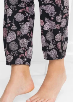 Hot Pantalón largo de pijama de algodón orgánico puro (2 unidades) Mujer Ropa Para Dormir