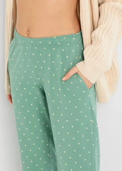 Hot Pantalón largo de pijama de algodón puro (2 unidades) Mujer Ropa Para Dormir