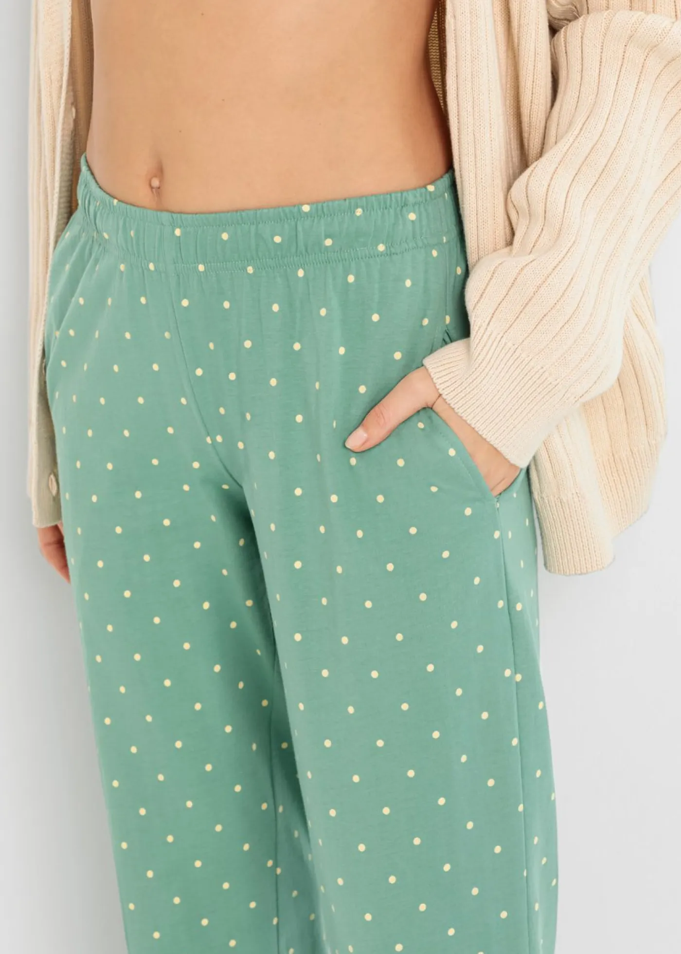 Hot Pantalón largo de pijama de algodón puro (2 unidades) Mujer Ropa Para Dormir