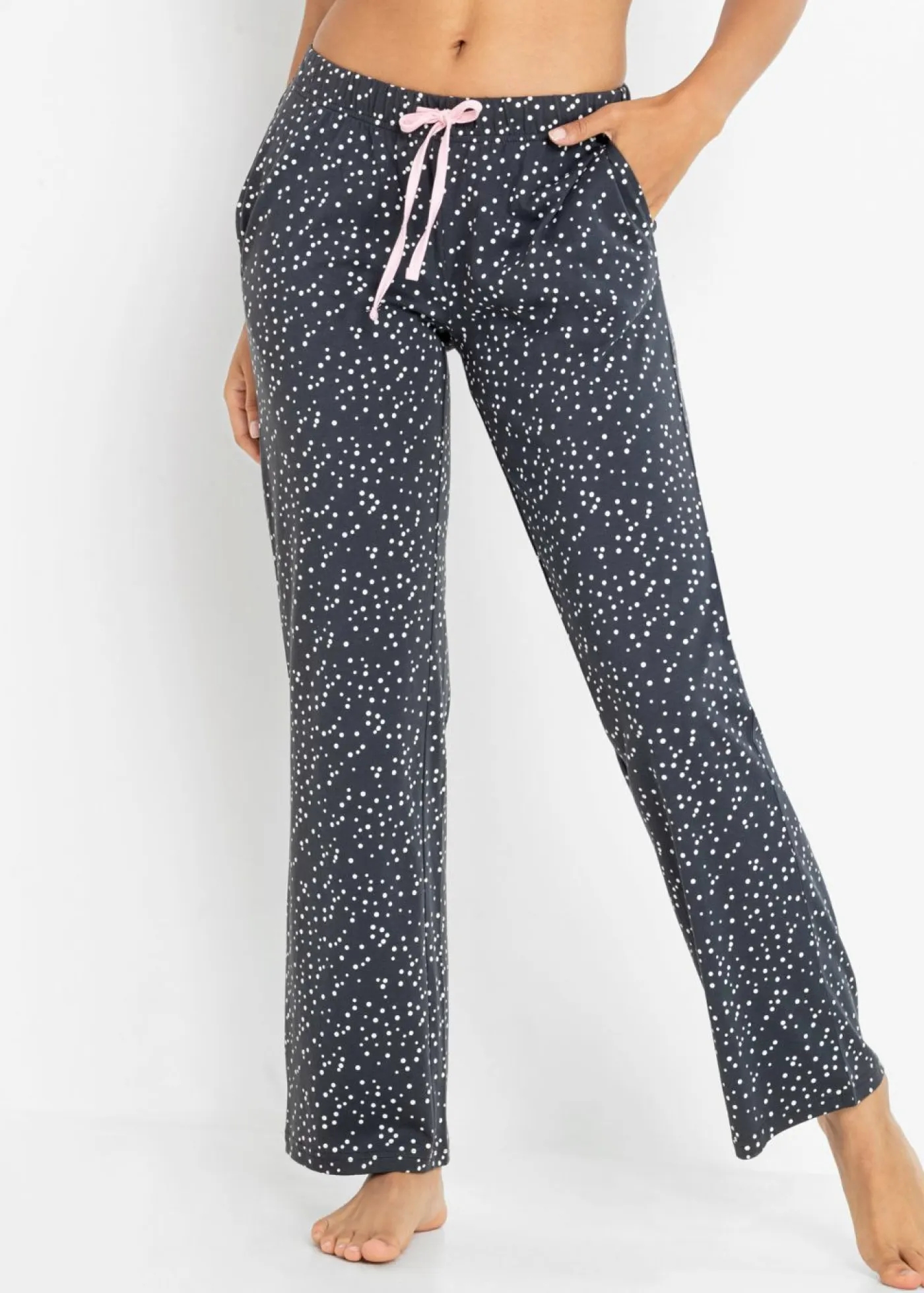 Hot Pantalón largo de pijama de algodón orgánico puro (2 unidades) Mujer Ropa Para Dormir