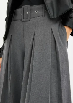 New Pantalón Marlene ancho con mezcla de viscosa fluida Mujer Tallas Pequeñas