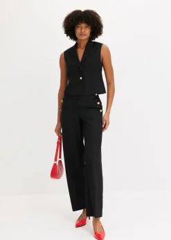 Sale Pantalón Marlene con botones decorativos Mujer Pantalones