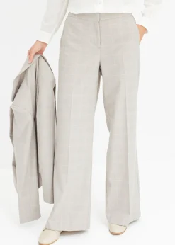 Sale Pantalón Marlene con viscosa de cuadro galés Mujer Pantalones|Tallas Pequeñas