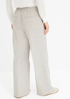 Sale Pantalón Marlene con viscosa de cuadro galés Mujer Pantalones|Tallas Pequeñas