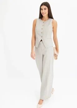 Sale Pantalón Marlene con viscosa de cuadro galés Mujer Pantalones|Tallas Pequeñas