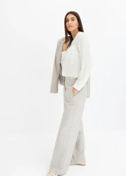 Sale Pantalón Marlene con viscosa de cuadro galés Mujer Pantalones|Tallas Pequeñas