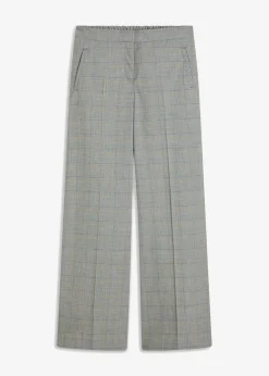 Best Pantalón Marlene con viscosa de cuadro galés Mujer Pantalones|Tallas Pequeñas
