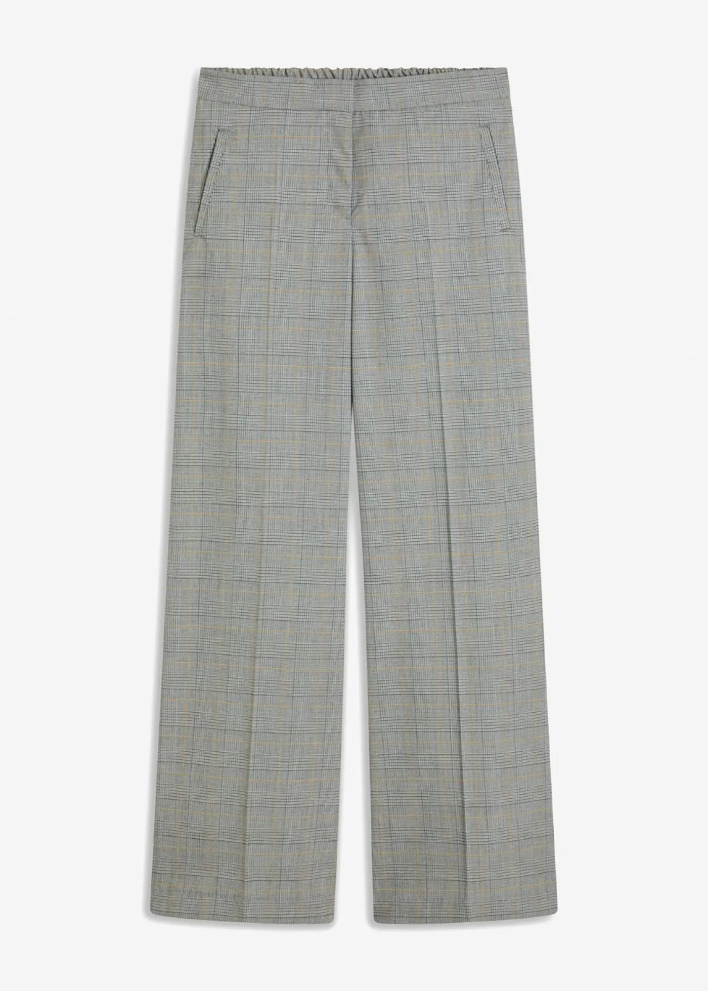 Best Pantalón Marlene con viscosa de cuadro galés Mujer Pantalones|Tallas Pequeñas