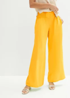 Discount Pantalón Marlene de mezcla vaporosa de lino Mujer Pantalones