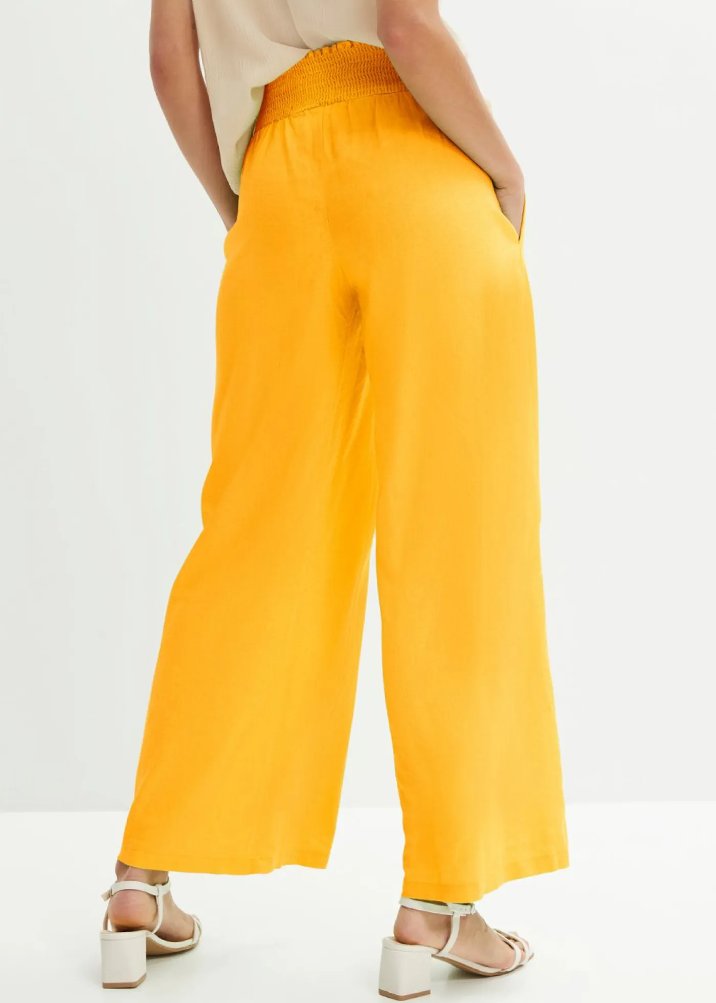 Discount Pantalón Marlene de mezcla vaporosa de lino Mujer Pantalones