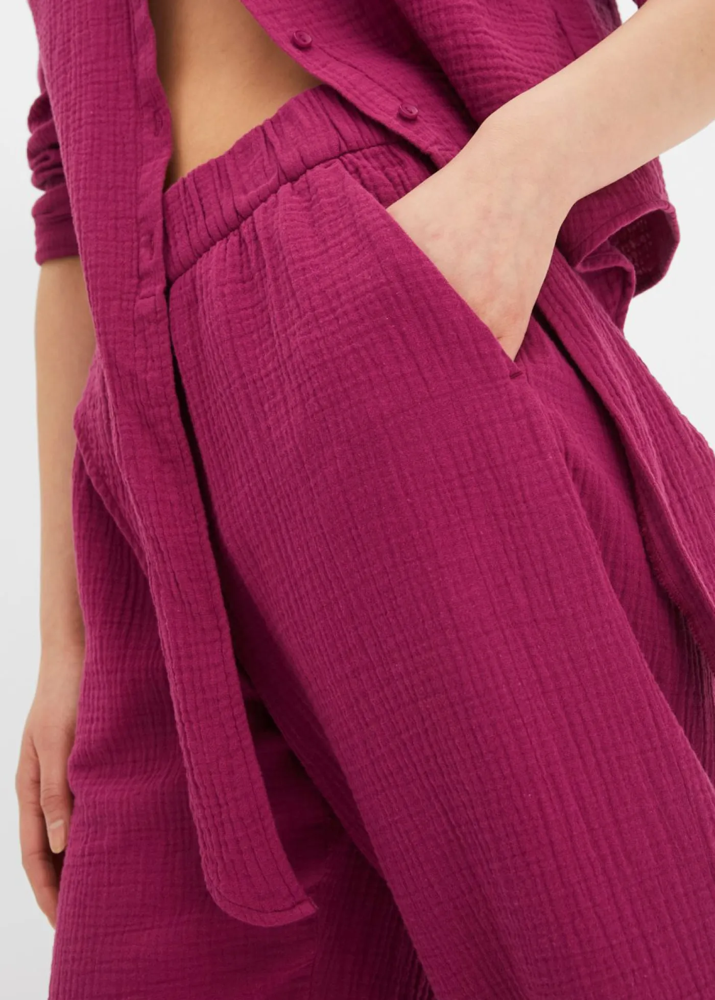 Pantalón Marlene de muselina de algodón Mujer Pantalones|Novedades