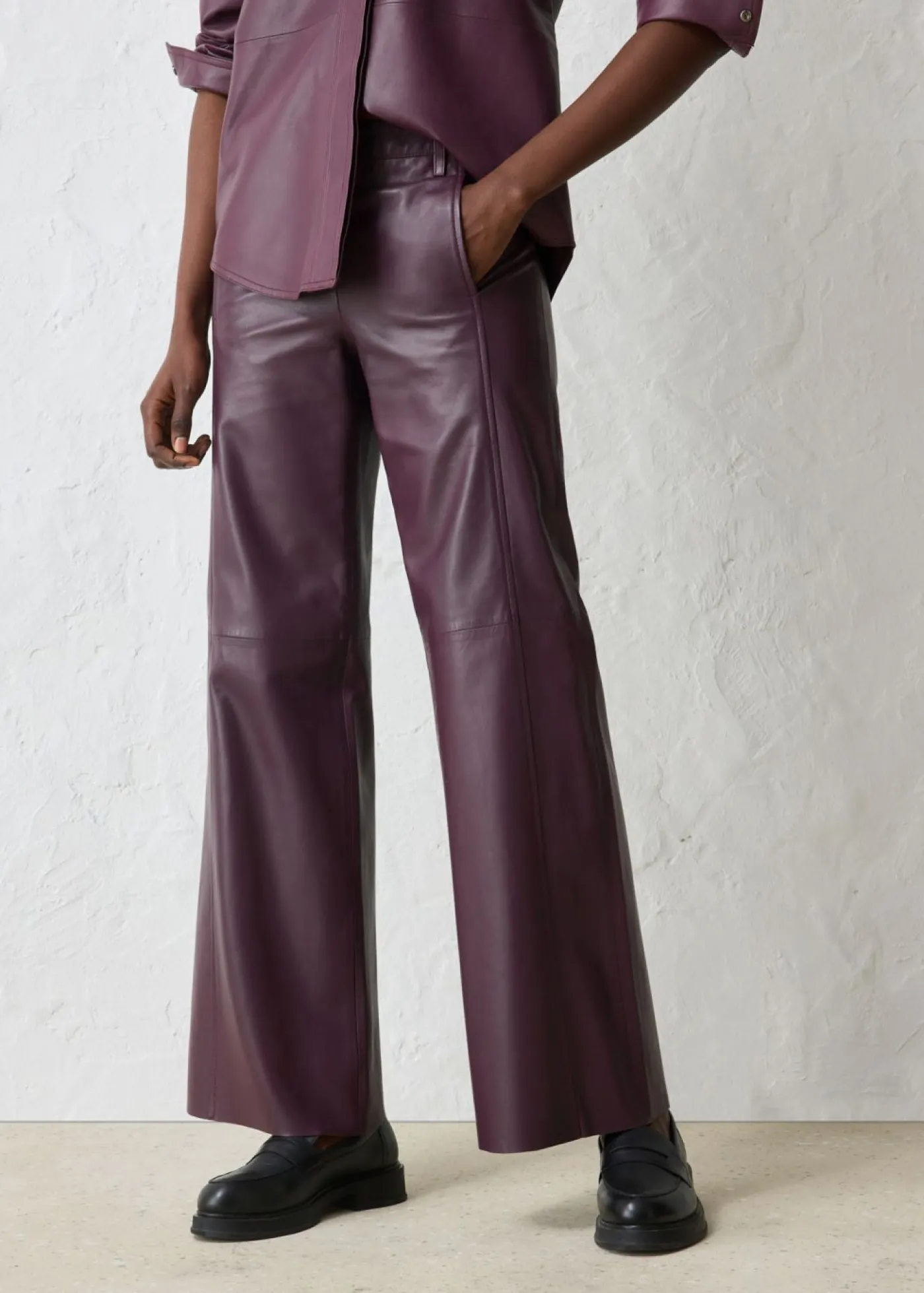 Clearance Pantalón Marlene de napa de cordero Mujer Premium|Pantalones