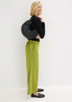 New Pantalón Marlene de Punto di Roma con cinta de satén Mujer Pantalones