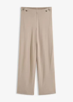 Outlet Pantalón Marlene de Punto di Roma con cinta de satén Mujer Pantalones