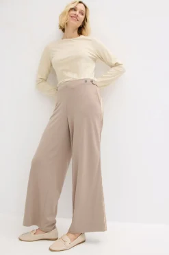 Outlet Pantalón Marlene de Punto di Roma con cinta de satén Mujer Pantalones