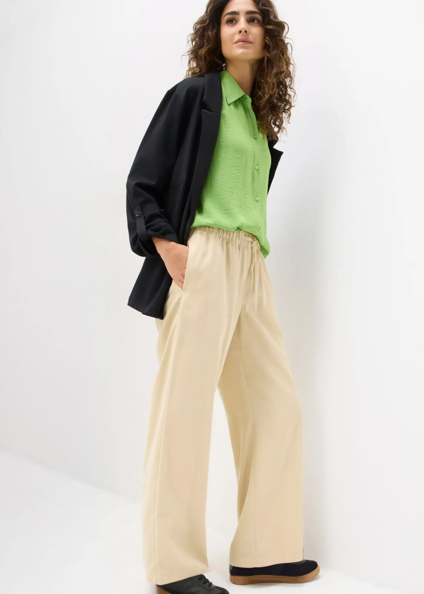 Online Pantalón Marlene de viscosa fluida Mujer Pantalones