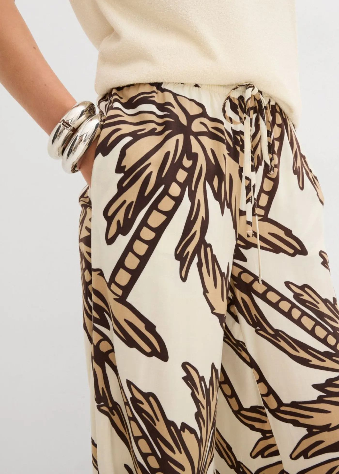 Discount Pantalón Marlene de viscosa fluida Mujer Pantalones