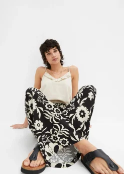 Outlet Pantalón Marlene de viscosa fluida Mujer Pantalones