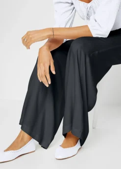Online Pantalón Marlene de viscosa ligeramente brillante Mujer Esenciales|Pantalones