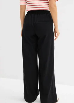 Outlet Pantalón palazzo con cintura cómoda Mujer Pantalones