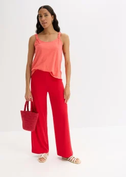 New Pantalón palazzo con cintura cómoda Mujer Pantalones