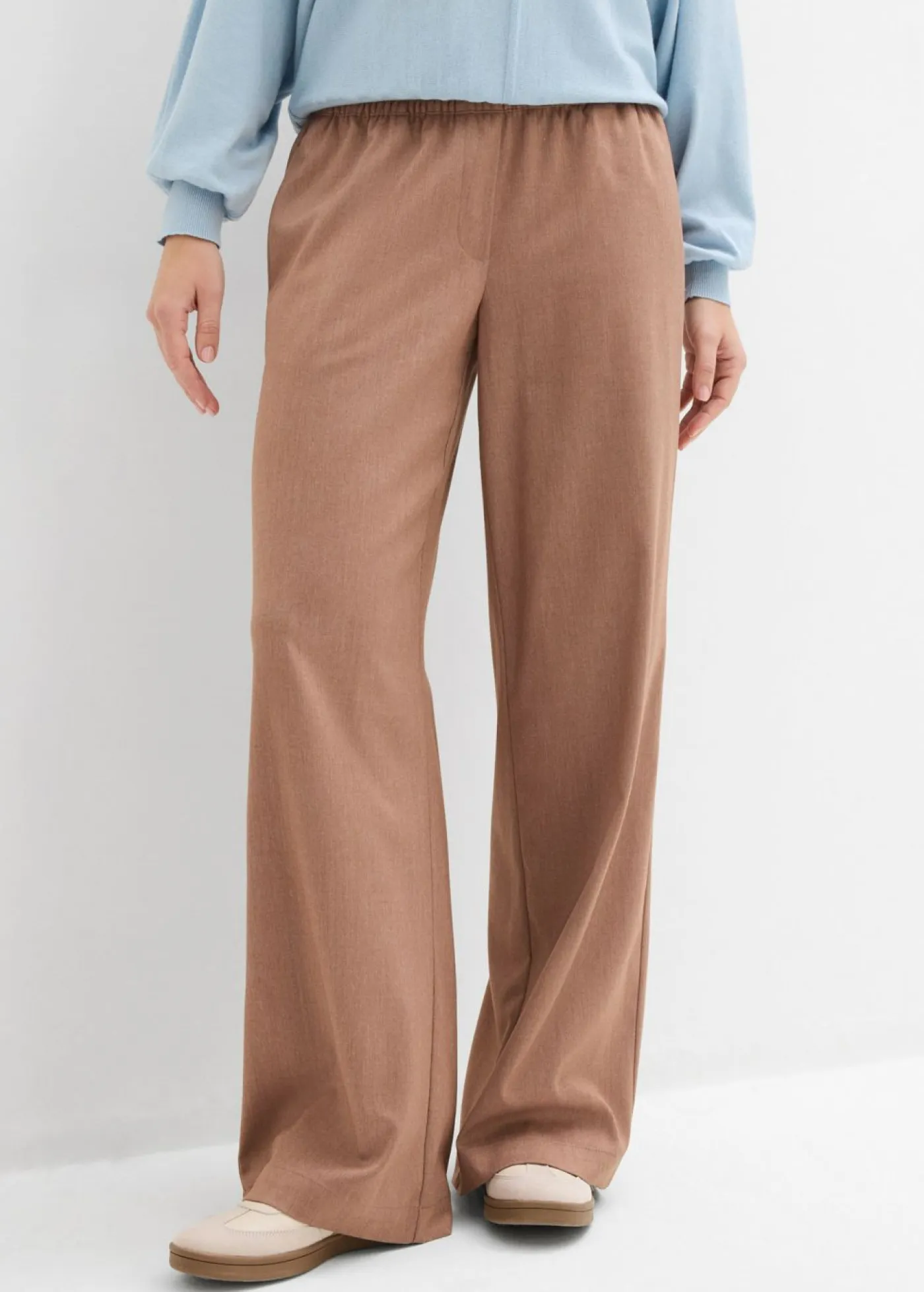 New Pantalón palazzo con cintura cómoda Mujer Pantalones