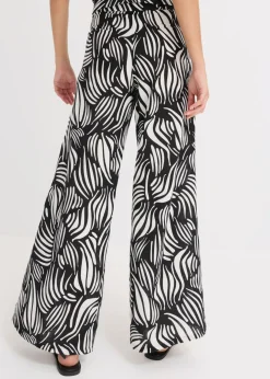 Pantalón palazzo con cintura cómoda Mujer Pantalones