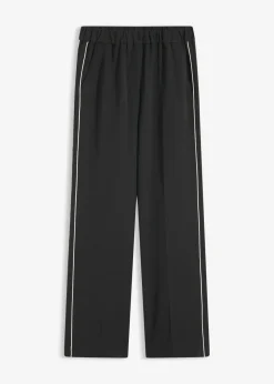 Outlet Pantalón palazzo con rayas decorativas Mujer Pantalones