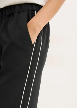 Outlet Pantalón palazzo con rayas decorativas Mujer Pantalones