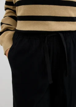 Pantalón palazzo de algodón puro Mujer Pantalones