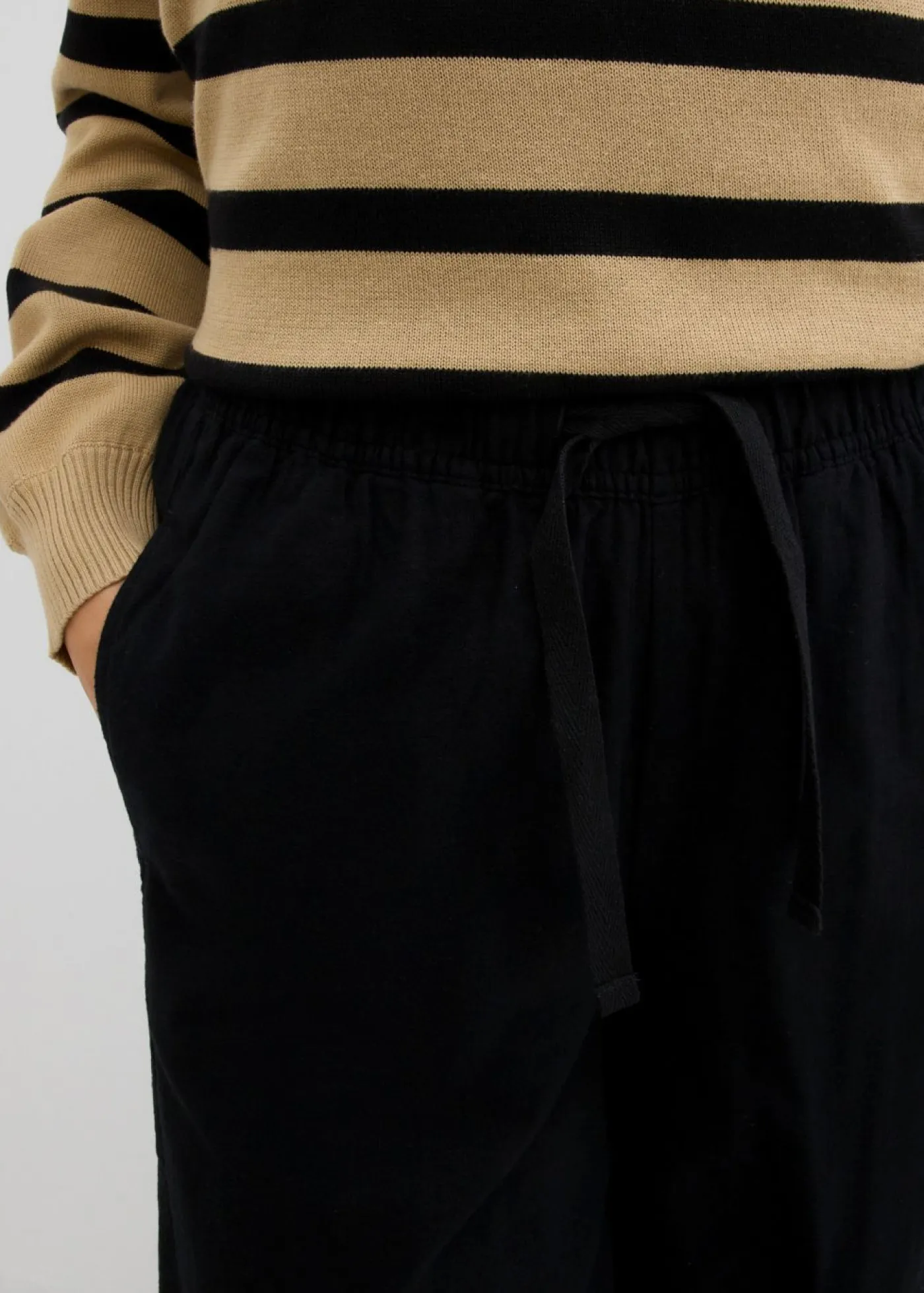 Pantalón palazzo de algodón puro Mujer Pantalones