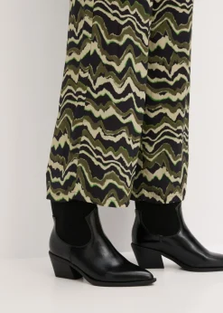 Outlet Pantalón palazzo de crepé de viscosa Mujer Pantalones