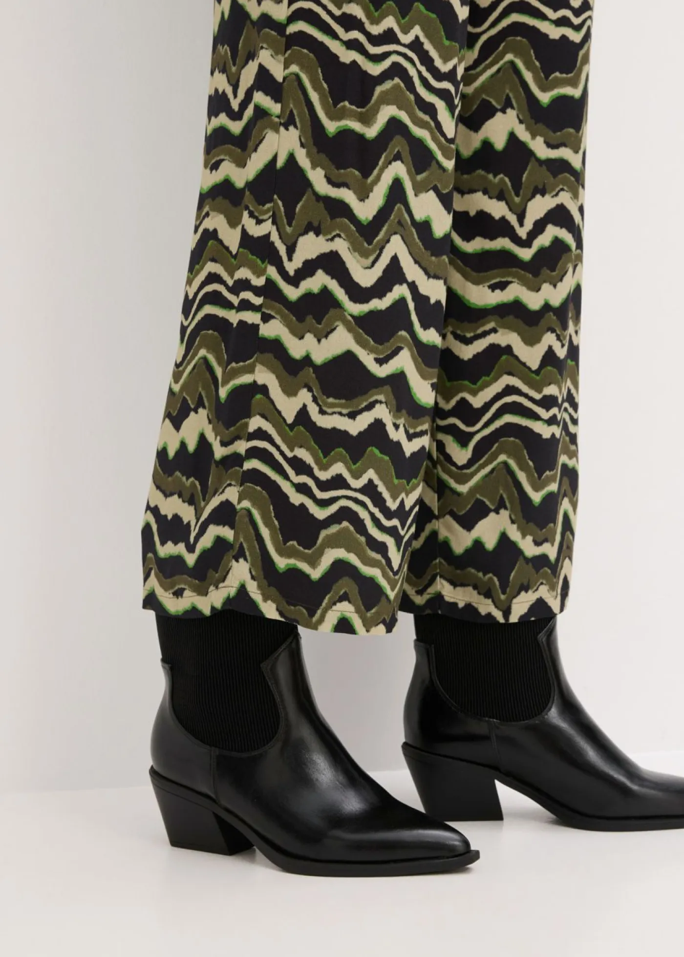 Outlet Pantalón palazzo de crepé de viscosa Mujer Pantalones