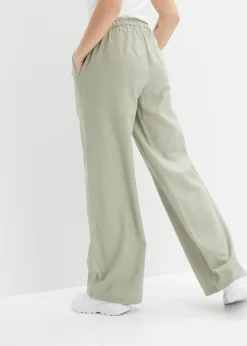 Discount Pantalón palazzo de lino Mujer Pantalones|Novedades