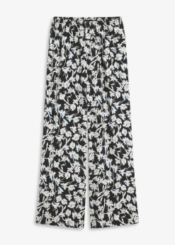 Clearance Pantalón palazzo de material estructurado Mujer Pantalones