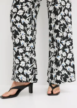 Clearance Pantalón palazzo de material estructurado Mujer Pantalones