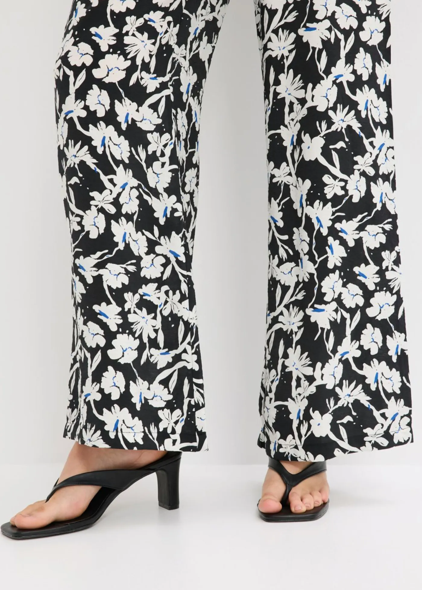 Clearance Pantalón palazzo de material estructurado Mujer Pantalones