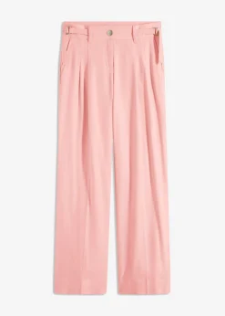 Best Pantalón palazzo de mezcla de lino ligero Mujer Pantalones|Novedades